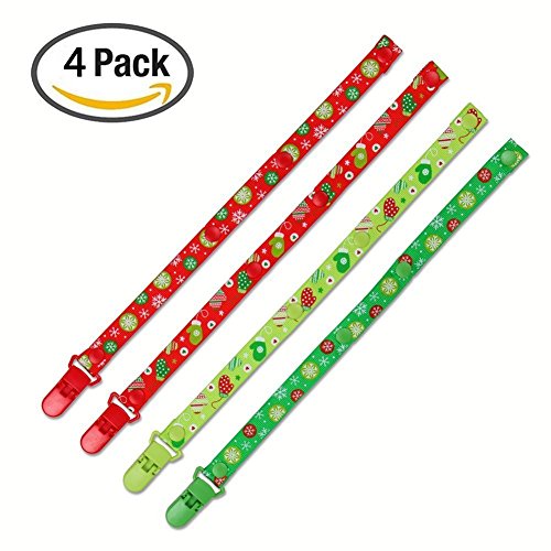 Baby Pacifier Clips, MF Tech Dummy Clip Holder Unisex - 4 Pack