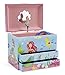 Price comparison product image Jewelkeeper Mermaid Musical Jewellery Box, Underwater Design with Two Pull-out Drawers, Over the Waves Tune