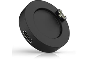 MoKo USB C Charger Adapter for Garmin Fenix 8/7/7 Pro/7S/7X/7X Pro/6/6X/6S/5/5 Plus/5X/5X Plus/5S/Forerunner 970/965/945/Instinct,Type C Charging Cable Dock Station, Black