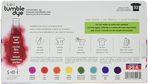 Sei Tumble Dye Stofffarben zum Basteln und Färben von Stoffen, Tie-Dye-Set, 480 ml, 8 kg - 2
