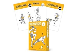 NEWME FITNESS Übungskarten Bodyweight – Heimtrainer, Fitness-Programm, Töne, Bauchmuskeln, Gesäßmuskeln, Brust, Bizeps, Ganzkörper-Workouts, Calisthenik-Training, 3.5"x5"