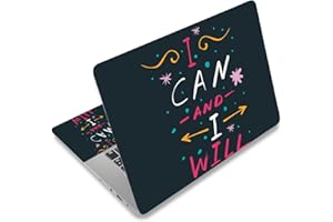 Mibbxea Pegatina para Laptop de 15 15,4 Pulgadas, Protector de Vinilo Reutilizable para Netbook/Notebook de 12,1 a 15,6 Pulgadas, Impermeable y Resistente a Arañazos (023 Palabras Inspiradoras)