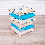 Amilian Baby Nestchen Bettumrandung 210 cm Design11 Bettnestchen Kantenschutz Kopfschutz für Babybett Bettausstattung