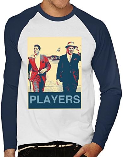 Mirrorpix Dean Martin Frank Sinatra Heathrow Airport 1961 Poster Style Men's Baseball Long Sleeved T-Shirt