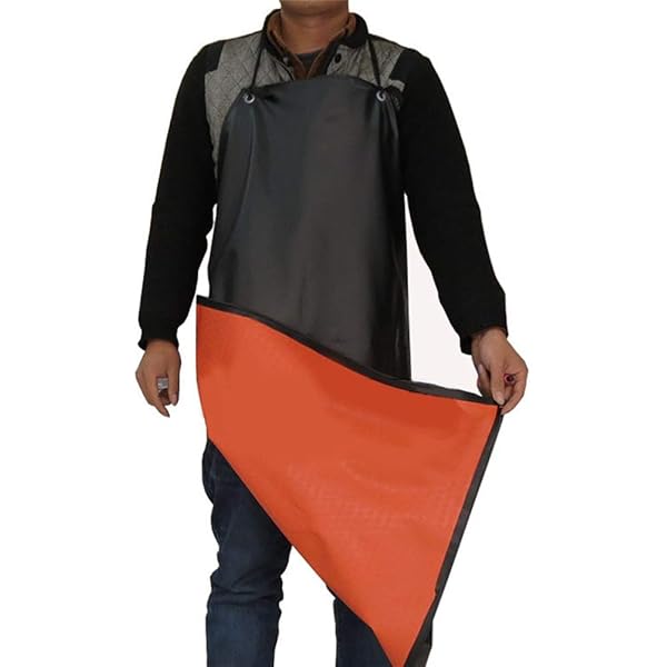 Grembiule Impermeabile Nero Con Maniche - Taglia Unica | Per Cucina E Lavori