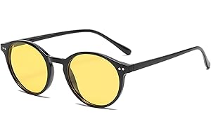 LHSDMOAT Occhiali da sole polarizzati rotondi alla moda retrò Uomo Donna Occhiali da sole hippie vintage Johnny Depp anni '70 da guida da escursionismo