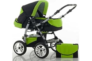 DEIN_BABYLADEN Kombi-Kinderwagen Flash 2 in 1 inkl. Sportsitz und umfangreichem Zubehör in 38 Farben