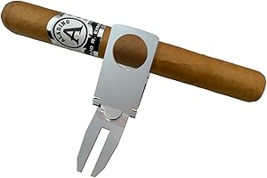 Linkidea Support de cigare en alliage de zinc pour chariot de golf, support de cigare de golf à brancher, outil de divot et marqueur de balle (argenté)