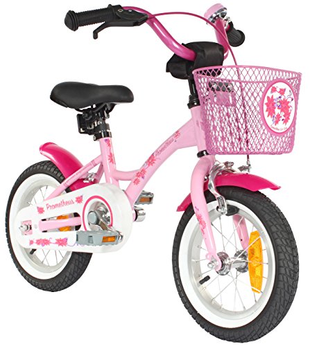 PROMETHEUS Kinderfahrrad 12 Zoll Mädchen in Rosa Lila & Weiß mit Stützrädern | Seitenzugbremse und Rücktrittbremse | ab 3 Jahren | 12″ Classic Edition 2017 - 4