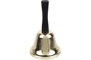 ECHI Metalltee Tischglocke, Gold überzogen Hand Glocke, Loud Anruf Service Bell Warnung