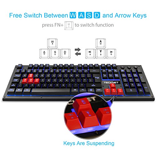 Gaming-Keyboard-TeckNet-105-keys-3-Color-LED-Backlit-Mechanical-Feeling-USB-Wired-Gaming-Keyboard-UK-Layout