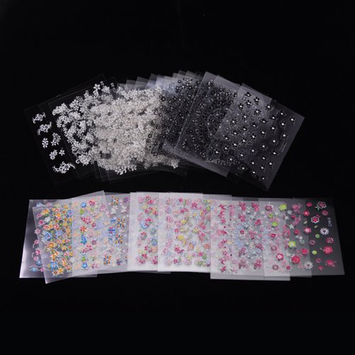 Well-Goal New 50 Sheets 3D Design Nail Art Sticker Tip Decal Manicure