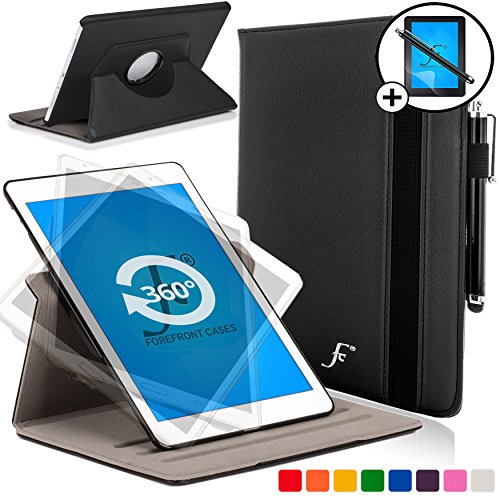 ForeFront Cases® Neue Leder Drehbar Hülle / Tasche / Case / Cover für Samsung Galaxy Tab S 10.5 T800 - Rundum-Geräteschutz und intelligente Auto-Sleep-Wake-Funktion mit 3-JAHRES-GARANTIE VON FOREFRONT CASES - inkl. Eingabestift und Displayschutz