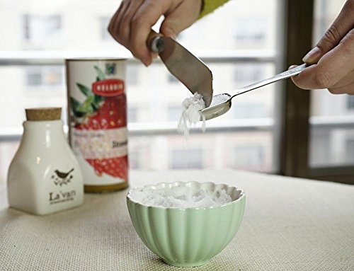 Edelstahl Messlöffel, KOBWA Messlöffel Set aus 18/8 Edelstahl zum Messen von flüssigen und trockenen Zutaten, großer Helfer für Zuhause Kochen und Backen-Kommen Sie mit 6 verschiedenen Größen - 7