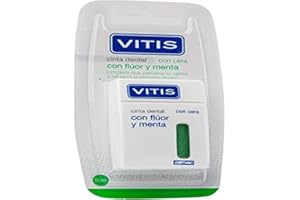 DENTAID Vitis Cinta Dental Flúor Menta, blanco