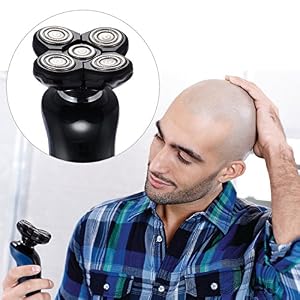 TurnRaise Bald Head Shaver, Rechargeable 5 Headed Flex Shaver Razor Designed for Bald Head and Face Shaving (UPGRADED… - Image 6