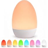 AmazeFun Stilllicht Dimmbar Nachtlicht Baby Kinder - Nachtlampe mit 3 Farbtemperaturen + 12 RGB Farben, Wiederaufladbares Bab