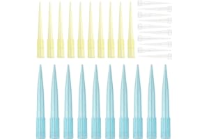 TOVOT Lot de 1500 embouts de pipette universels en plastique de 3 tailles 10 l, 200 ml, 1 000 ul (jaune, bleu, transparent)
