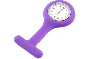 OUTLETISSIMO® OROLOGIO DOTTORE INFERMIERE INFERMIERA VIOLA IN SILICONE CON SPILLA DA BALIA