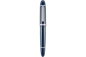 EROFA Jinhao X159, Penna stilografica con pennino fine, blu con clip argentata, in acrilico, di grandi dimensioni