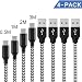 Produktbild USB Typ C Ladekabel, EDG.M (4-PACK 0.5m 1m 2m 3m) USB C Kabel 5V/3A Nylon geflochten schnell Ladegerät Kabel für Samsung Galaxy S9 / S8, Huawei P20 / P10 / Mate10, Motorola Moto G6.