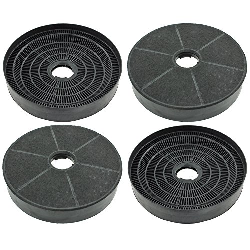 Spares2goRound Charcoal Vent Filter for Homeking Oven Cooker Hoods (Pack of 4)
