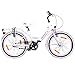 Produktbild Galano 20 Zoll Kinderfahrrad Blossom Mädchenrad Jugendrad Cityrad, Farbe:Weiss/pink