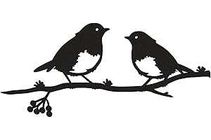 Reagia Robin Metal Bird, Metal Garden Birds, Rustic Robin Garden Ornament, Metal Robin Tree Art, Metal Birds Garden Bird Ornaments, Perfect Robin Gifts for Garden, Valentine's Day Present