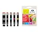 Produktbild JET TEC 101C055164 PGI-550 XL CLI-551 B,C,M,Y Multipack in England hergestellte Tintenpatrone, schwarz/cyan/magenta/gelb