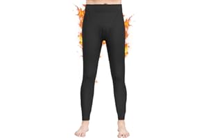 SIHOHAN Men’s Thermal Bottoms Fleece Lined Long Johns Soft Thermal Johns Underwear Fly Hole Leggings Pant Winter Base Layer Pants