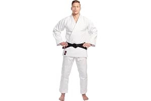 VADER SPORTS EST.2001 WITH YOU ALL THE WAY VADER Sports Student Judo Gi for Kids/Adults Judo Suits 100% Cotton Judo Kamino BJJ Uniform Middle-Weight 365gsm White Training Judogi with Free White Belt