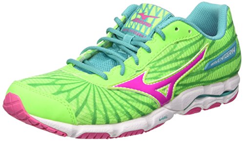 Más Barato Mizuno Wave Hitogami W, Zapatillas de Running para Mujer,
(Greengecko/Electric/Ceramic), 38.5 EU en Amazon
