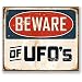 Produktbild 2 x BEWARE OF UFO 's Vinyl Aufkleber Aufkleber Laptop Reise Gepäck Auto Ipad Schild Fun # 5194 - 10cm/100mm Wide
