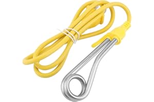 JULYKAI Elemento riscaldante in acciaio inossidabile, scaldabagno elettrico, bollitore per caffè, ufficio immersioni per la casa del dormitorio