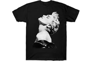 OUHZNUX T-Shirt Imprimé Madonna Singer, Sweat-Shirt Décontracté À Manches Courtes, Hauts Mode Streetwear pour Hommes Et Femmes (2XS-4XL)