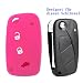 Produktbild RotSale® 1x Rosa Schlüsselhülle Autoschlüssel Fiat 3 Tasten Etui Silikon Schutzhülle Tasche Gehäuse Fernbedingung Funkschlüssel Klappschlüssel
