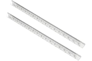 SULIUDAJI 2 Piezas Regla Triangular, Regla Recta, Regla de plástico de plástico Regla de plástico de plástico Regla Recta