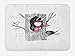 Produktbild Klotr Fußabtreter, Tree Bath Mat, Little in The Tree Hollow Holding a Heart Bird and Nest in Winter Snowfall, Plush Bathroom Decor Mat with Non Slip Backing, 40X60 cm, Black White and Pink