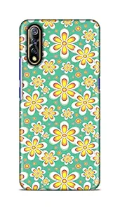 #CoolPanda Polycarbonate Small and Big Flower Hard Back Case Cover for VIVO S1 / VIVO 1907 - Multicolor