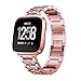 Produktbild Gereton für Fitbit Versa Strap Bands für Frauen, Edelstahl Bling Ersatzband Zubehör Armband mit Strass Diamanten für Fitbit Versa Watch Band