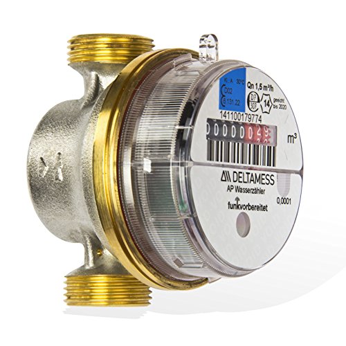 Deltamess Wasserzähler Wasseruhr Aufputz DELTA 1/2 Zoll AG 80mm Kaltwasser - 2