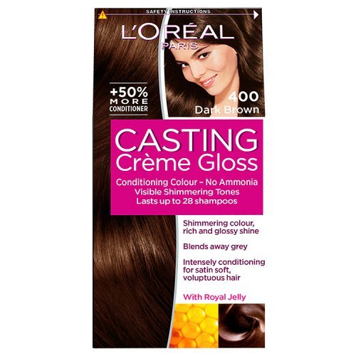 L'Oréal Paris Casting Creme Gloss Hair Colour, Dark Brown Number 400 - Pack of 3