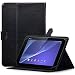 Produktbild MANNA UltraSlim Universal-Schutztasche für Tablets von 8 bis 10 Zoll | Hochwertiges Kunstleder, schwarz, mit farblich abgesetzter Naht | Einfach aufstellbar dank EasyStand | Innovativer CleverStrap | Praktischer Klettverschluss | Innenpolsterung aus schwarzem Mikrovlies
