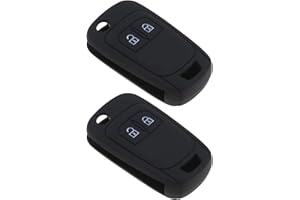 eMagTech 2 szt. 2-przyciskowe etui na kluczyki samochodowe inteligentne zdalne sterowanie obudowa osłona osłona osłona skórka kurtka odporna na upadek silikon kompatybilny z Vauxhall Opel Chevrolet