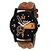 Relish Casual Analogue Tan Leather Strap Multicolour Dial Men