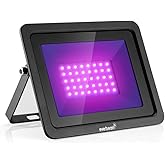 Everbeam 365nm 50W UV LED Flood Light with Black Light - High Performance LED Lights, IP66 Waterproof, Ultraviolet Flood Ligh