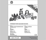 HOLZSTADT Trommel Holzbausteine 50 Teile Spielstadt 2-5 Jahre ~yx - 6
