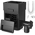 Anivia Rainwater Collection System, Downspout Diverter Fits for 2x3 or 3x4 Inch Standard Downspouts, Rain Barrel Diverter Kit with Adjustable Valve and Filter. 5ft Hose (Black)