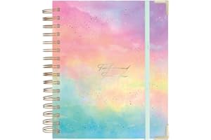 Nukua Notes - Agenda 2024 Enero a Diciembre (12 meses) - Día Página - A5 (15,5x20,5 cm) - Español e Inglés - Anillas doradas - Sabrina