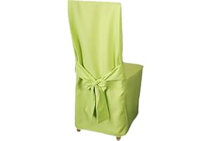 HOME DEKO Coprisedia con Fiocco, Coprisedia Universali per Proteggere le Sedie del Soggiorno, della Sala da Pranzo o della Cucina, Perfetti per Ogni Tipo di Occasione, Verde Chiaro, 4 Pezzi